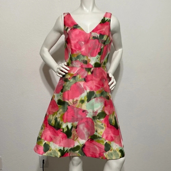 Donna Ricco Floral Dress Size 4 - Picture 2 of 6